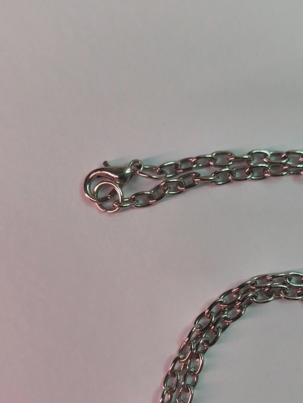 Delicate Silver-Tone Long Necklace with Pink & Clear Crystal Ball Tassel Pendant